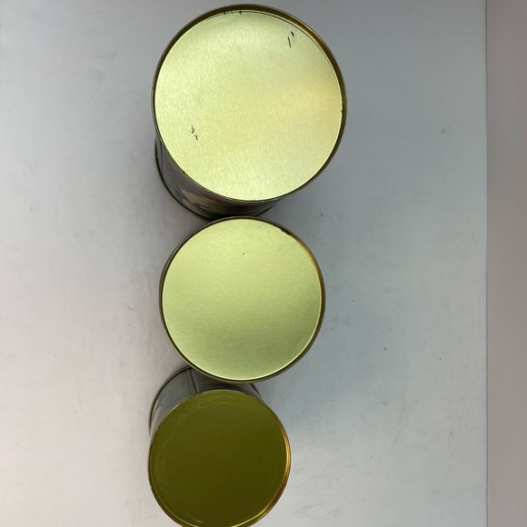 Vintage R.O.C Nesting Snow Goose Geese Storage Tins blue bow - Picture 8 of 9